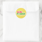 Girl Power Ronde Sticker (Tas)
