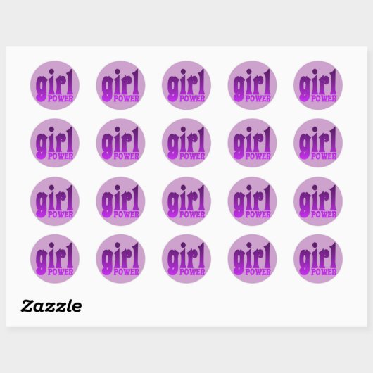 Girl Power Ronde Sticker (Vel)