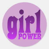Girl Power Ronde Sticker (Voorkant)