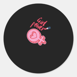 Girl Power Roze Feministische Sticker