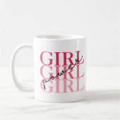 Girl Power | Roze Moderne Feminist Koffiemok (Links)