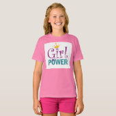 Girl Power ruffled t-shirt (Voorkant volledig)