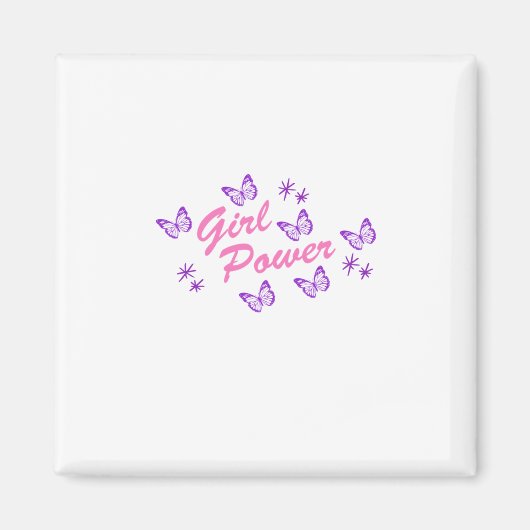 Girl Power S Stickers Sticker Magneet (Voorkant)