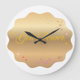 Girl Power Shape Grote Klok