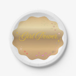 Girl Power Shape Papieren Bordje