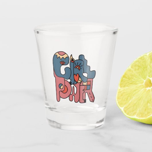 Girl Power Shot Glas (Voorkant)