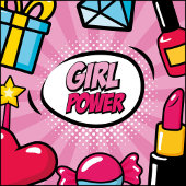 Girl Power Sleutelhanger