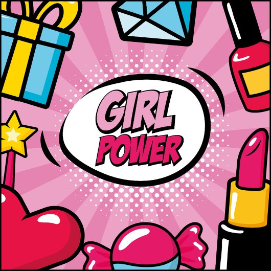 Girl Power Sleutelhanger