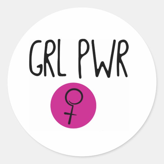 Girl Power Sticker (GRL PWR) (Voorkant)