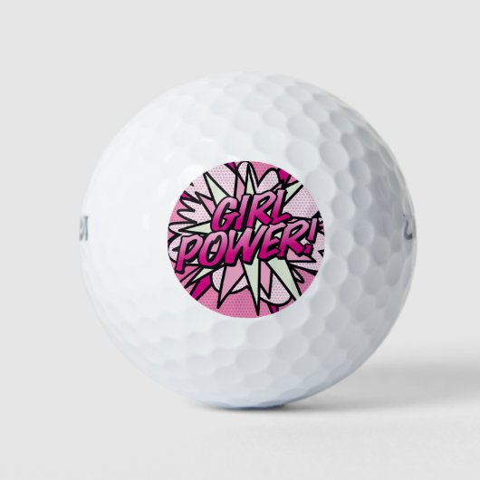 GIRL POWER Stripboek Fun Modern Roze Golfballen (Voorkant)