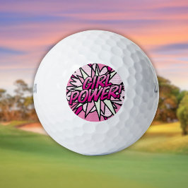 GIRL POWER Stripboek Fun Modern Roze Golfballen
