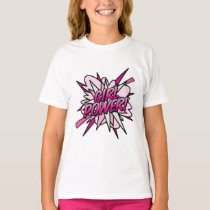 GIRL POWER Stripboek Pop Art T-shirt