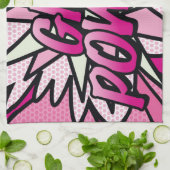 GIRL POWER Stripboek Pop Art Theedoek (Gevouwen)