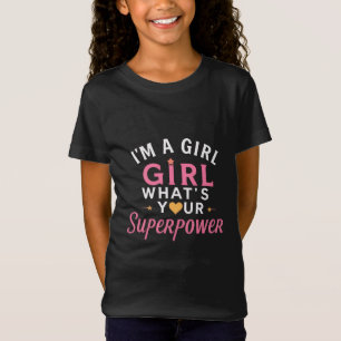 Girl Power Superheld Cute Feministische Cartoon On T-shirt