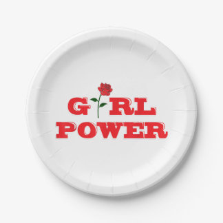 Girl Power T-Shirt - Geweldige Vrouwen Vrouw Femin Papieren Bordje