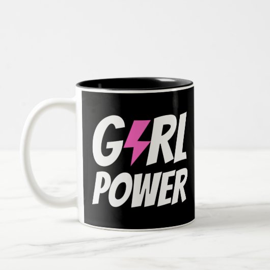 Girl Power Tweekleurige Koffiemok (Links)