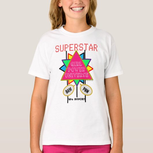 Girl Power Universe Pink Superstar T-shirt (Voorkant)