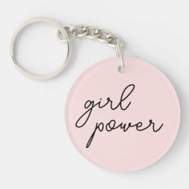 Girl Power Vibes | Blush Pink Feminist Keychain