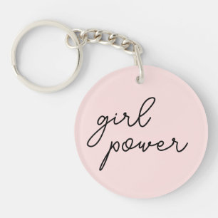 Girl Power Vibes   Roze Feministische Sleutelhange Sleutelhanger