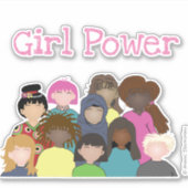 Girl Power Vinyl Sticker (Voorkant)
