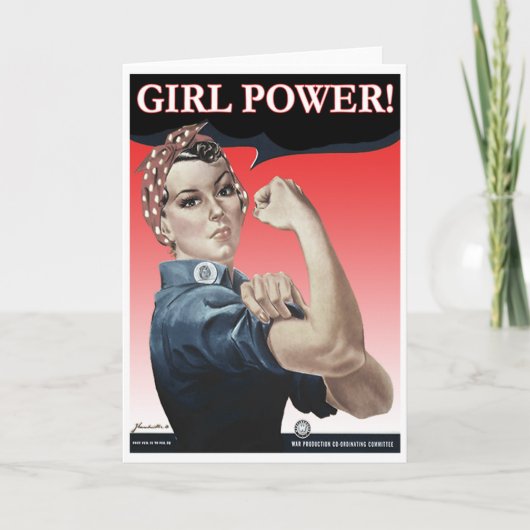 Girl Power Wenskaart Kaart (Voorkant)