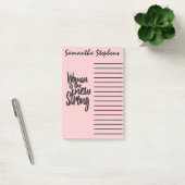 Girl Power Woman is de Nieuwe Sterk in Roze Zwart Post-it® Notes (Kantoor)