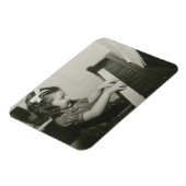 Girl Pplay Piano Magneet (Linkerzijde)