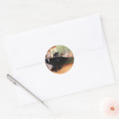 Girl Pplay Piano Ronde Sticker (Envelop)