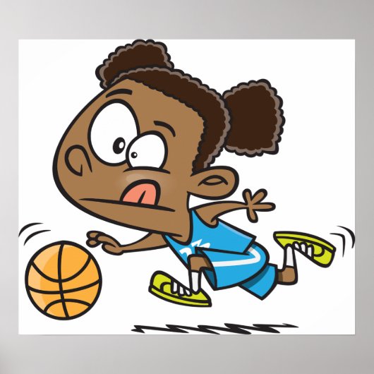 Girl Pplaying Basketball Poster (Voorkant)