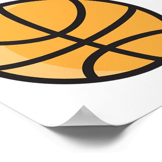 Girl Pplaying Basketball Poster (Hoek)