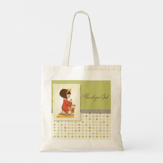 Girl Praying Canvas tas (Achterkant)