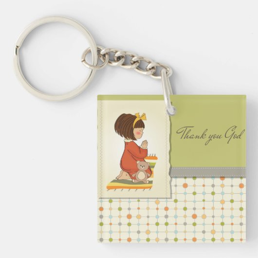 Girl Praying Sleutelhanger (Voorkant)