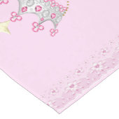 Girl Princess is onderweg naar Pink Gold Tiara Medium Tafelloper (Hoek)