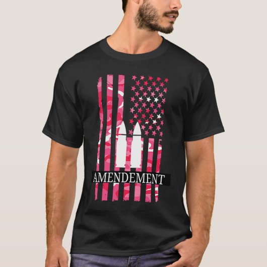 Girl Pro Gun Second Amendment  2A patriot American T-shirt (Voorkant)