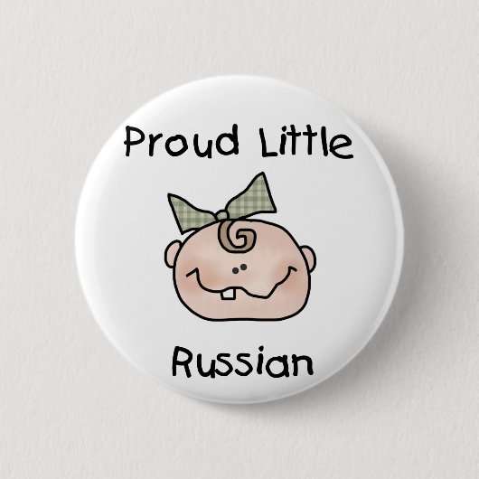 Girl Proud Little Russian Ronde Button 5,7 Cm (Voorkant)