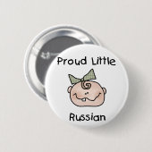 Girl Proud Little Russian Ronde Button 5,7 Cm (Voorkant /achterkant)