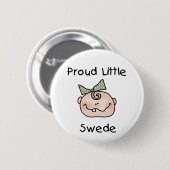 Girl Proud Swedish Baby Ronde Button 5,7 Cm (Voorkant /achterkant)