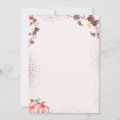 Girl Pumpkin 1st Birthday Invitation - Herfst Kaart (Achterkant)