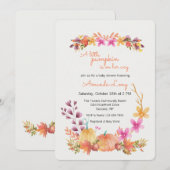 Girl Pumpkin Baby shower Kaart (Voorkant / Achterkant)