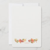 Girl Pumpkin Baby shower Kaart (Achterkant)