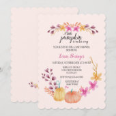 Girl Pumpkin Baby shower Kaart (Voorkant / Achterkant)