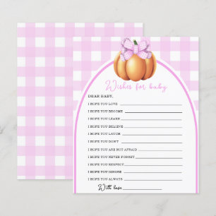 Girl Pumpkin baby shower - wensen voor baby