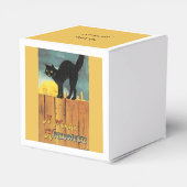 Girl Pumpkin Cat  Halloween Party Favor Box Bedankdoosjes (Achterkant)