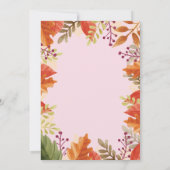 Girl Pumpkin Herfst Birthday Uitnodiging (Achterkant)