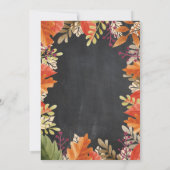 Girl Pumpkin Herfst Birthday Uitnodiging (Achterkant)