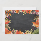 Girl Pumpkin Herfst Birthday Uitnodiging (Achterkant)