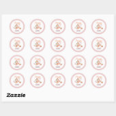 Girl Pumpkin Patch Bows Verjaardagsfeest Ronde Sticker (Vel)
