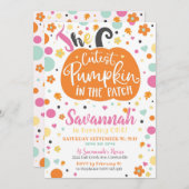 Girl Pumpkin Verjaardag Uitnodiging (Voorkant / Achterkant)
