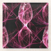 Girl Punk Rock Pink Energy Waves Glazen Onderzetter (Voorkant)