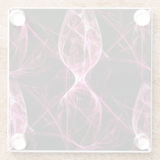 Girl Punk Rock Pink Energy Waves Glazen Onderzetter (Achterkant)